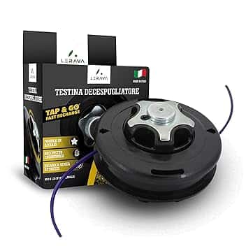 LERAVA® Testina Decespugliatore batti e Vai - M10x1,25 - Testina decespugliatore con Pomolo in Acciaio - Accessori batti e Vai - Dado per Stihl, Echo, Efco - 100% Made in Italy