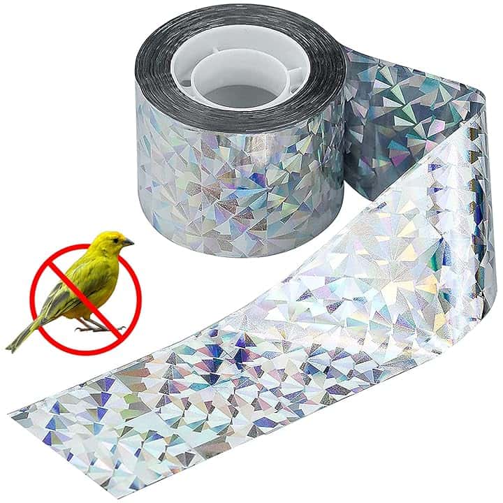 80m x 4,8 Uccello Nastro Repellente - Scaccia Piccioni - Antiuccelli Dissuasore Riflettente Nastri - Effaroucheur Pigeons (1)