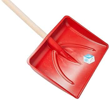 Falci 249014MPS Pala da Neve e Multi Uso in Plastica con Manico in Pioppo, Rossa