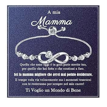 VGWON Regalo Mamma, Regalo Mamma Compleanno, Bracciale per Mamma, Bracciale Regalo per Festa della Mamma, Regalo Gioielli Natale e Compleanno per Mamma