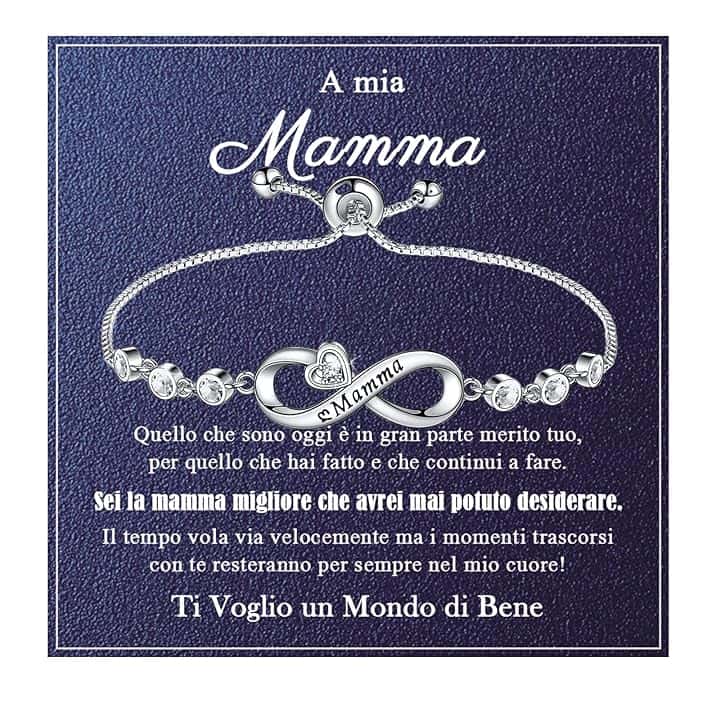 VGWON Regalo Mamma, Regalo Mamma Compleanno, Bracciale per Mamma, Bracciale Regalo per Festa della Mamma, Regalo Gioielli Natale e Compleanno per Mamma