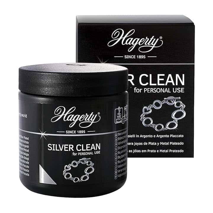 Hagerty Hagerty Silver Clean Bagno detergente per gioielli d’argento e placcati argento 170ml I Lucida gioielli efficace I Bagno detergente per ridare lucentezza ai gioielli d’argento I Cestello