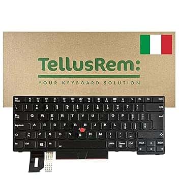 Tastiera sostitutiva compatibile con Lenovo ThinkPad T480s black - IT retroilluminata, per modelli compatibili T480s, T490, E490, L480, L490, L380, L390, L380 Yoga, L390 Yoga, E480, E490