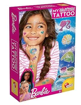Liscianigiochi- Barbie My Glitter Tattoo, Floreale, Colore Meine Scientillant-Tatuaggi, S, 100958