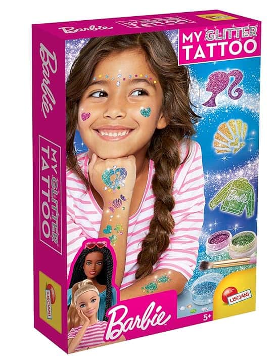 Liscianigiochi- Barbie My Glitter Tattoo, Floreale, Colore Meine Scientillant-Tatuaggi, S, 100958