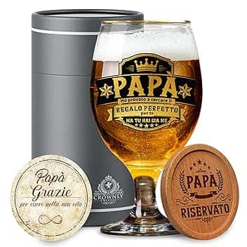 Idee Regalo Papà Bicchiere Birra Personalizzato Compleanno Originale Festa Del Papà Regalo Padre Per Lui