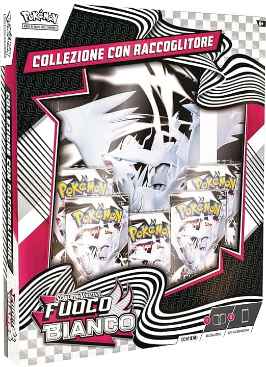 Pokémon: collezione con raccoglitore dell’espansione Scarlatto e Violetto - Fuoco Bianco del GCC Pokémon (raccoglitore con Reshiram e cinque buste di espansione)