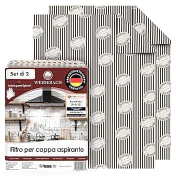 2x Filtro piatto per cappa aspirante (Filtro antigrasso), 57x47cm, 1mm di spessore, ritagliabile Filtro per cappa aspirante, con indicatore di saturazione, prestazioni filtranti TOP, 100%