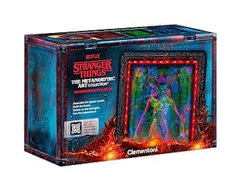 Clementoni - Stranger Things Metamorphic Art Collection - Demogorgon’s Hunt, Quadro Interattivo 520 Pezzi con Cornice e LED RGB, Illustrazione che Cambia con la Luce, Made in Italy, 35611