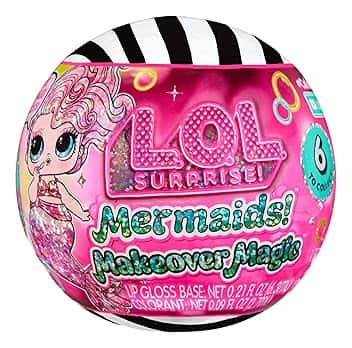 L.O.L. Surprise! Mermaids Makeover Magic Tots - Lucidalabbra fai da te per te e la tua bambola, mescola e crea il trucco, giochi d’acqua, 6 bambole da collezionare - Età 4+