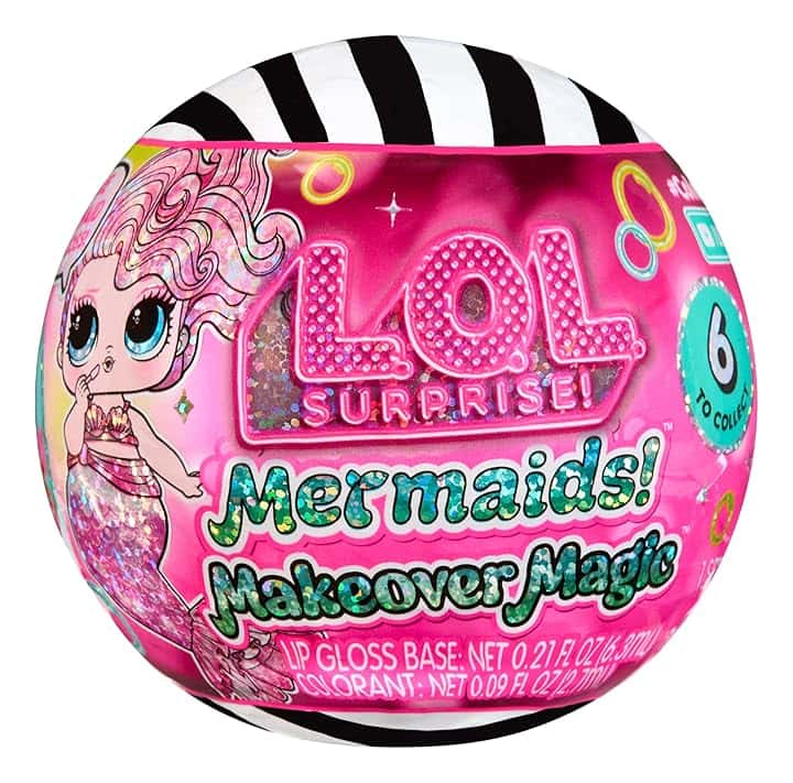 L.O.L. Surprise! Mermaids Makeover Magic Tots - Lucidalabbra fai da te per te e la tua bambola, mescola e crea il trucco, giochi d’acqua, 6 bambole da collezionare - Età 4+