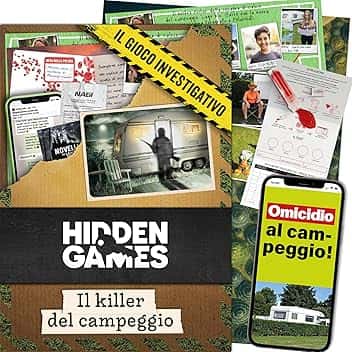 Hidden Games Luogo del Reato – Il killer del campeggio – Gioco investigativo, tipo Escape Room da tavolo, giochi nascosti, risolvi un caso, detective gallo, caso da risolvere, cold case gioco