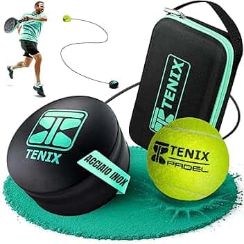 TENIX® Padel Trainer in Acciaio Inox [Non Serve riempirlo d'aqua] Allenamento Padel da Solo per Uomo e Donna | Gioca in Giardino, al Parco o sul Campo | Regalo Divertente per Amanti del Padel!