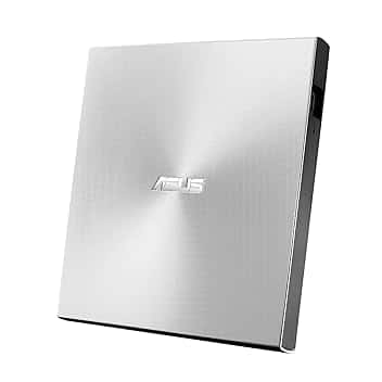 ASUS Masterizzatore Esterno ZenDrive U9M (SDRW-08U9M-U/SIL), Lettore Ultra Slim 8x, CD/DVD, Supporto M-Disc, USB Type-C, compatibile con Windows e Mac OS, Argento