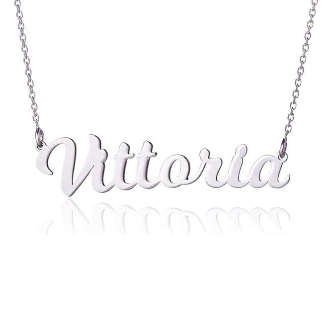 Sakrami Collana con Nome in Argento Kids Collection per bambini Collana in Argento 925 Sterling, con Nome Personalizzabile + Confezione regalo Personalizzata - per compleanno anniversario