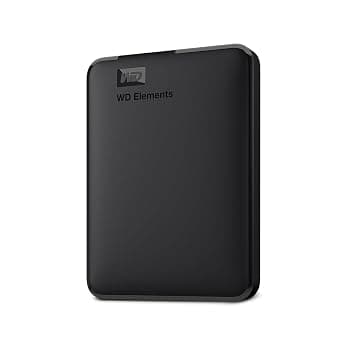 WD 2TB Elements Hard Disk Esterno Portatile, USB 3.2 Gen 1 SuperSpeed/USB 3.0, Espandibilità plug-and-play, Formatto per Windows, Nero