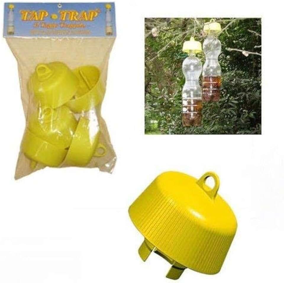 TAP-TRAP® - Il Tappo Trappola - La Vera Esca Ecologica - Confezione da 5 Pcs - Trappola per Insetti, Mosche, Zanzare, Vespe e Calabroni
