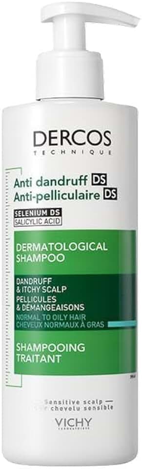 Vichy Dercos, Shampoo Anti-Forfora DS, Per Capelli da Normali a Grassi, Azione Riequilibrante, Effetto Anti-Ricomparsa, Arricchito con Disolfuro di Selenio e Acido Salicilico