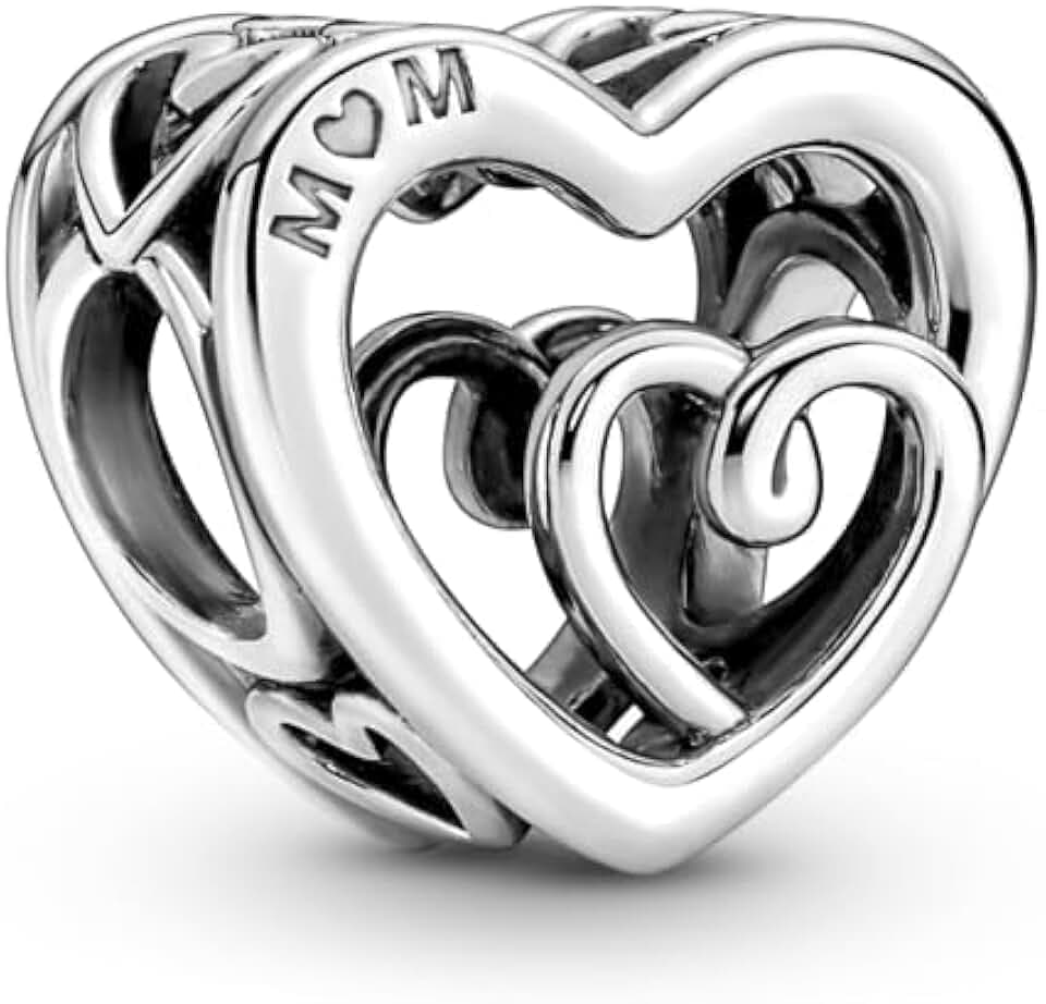 PANDORA Moments - Charm cuori in argento sterling