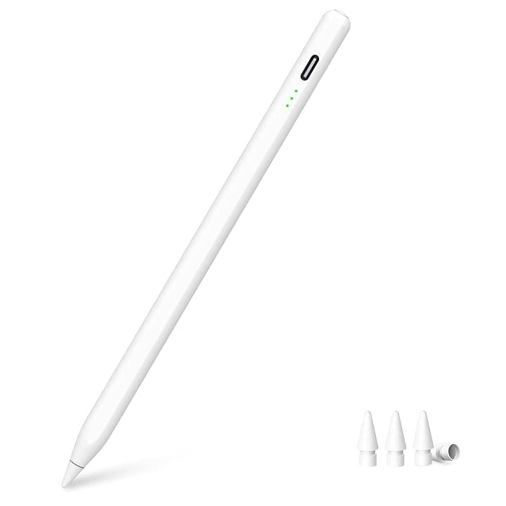 Penna iPad per Pro Air Mini 2018-26, Rifiuto palmo, ricarica ultraveloce 2X