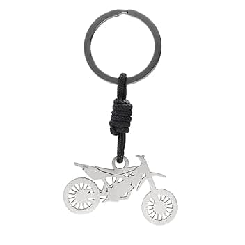 CODEONE Portachiavi Montgai con Nodo in Nylon Nero 2mm | Acciaio Inossidabile | Design Artigianale Sportivo | Motocross | Confezione Regalo