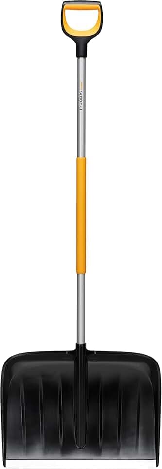 Fiskars Spingineve per grandi quantità di neve, X-series, Lunghezza: 153,3 cm, Alluminio/Polimero, Nero/Arancione/Grigio, 1057178