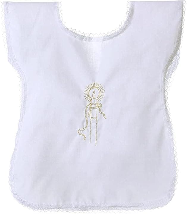 Camicia da battesimo Unisex, Vestina per Battesimo Unisex - Made in Italy, Ricamata a Mano, Taglia Unica