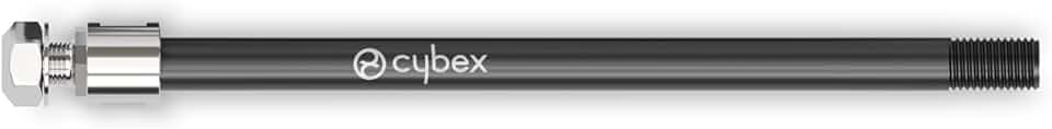 Cybex Perno passante per rimorchio per bici Cybex con perno posteriore da 12 mm, 169 - 184 mm (M12 x 1.0), Nero