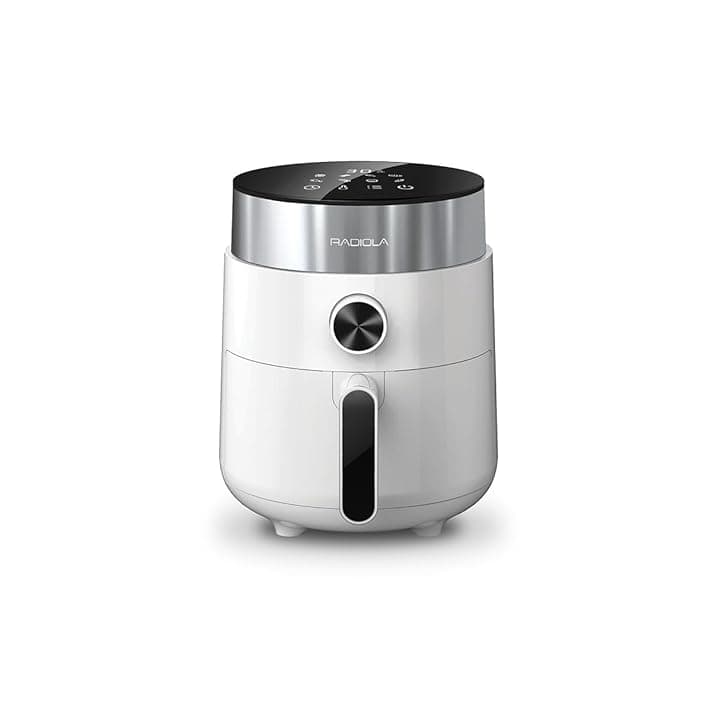 Friggitrice ad Aria Digitale, 2,5L, 1200W, Timer 30 Minuti, Temperatura Regolabile 80-200°C, Cestello Antiaderente Lavabile RADF31225W RADIOLA