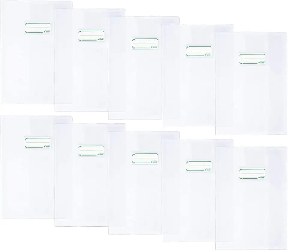 Favorit, Colibì Copertine Quaderni A4 Trasparenti con Etichetta, 10 Pezzi, Prodotto Bio