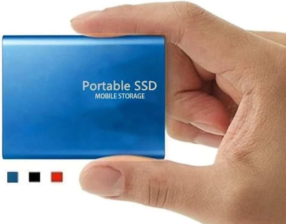 Hard disk esterno 2023 da 2 TB, unità a stato solido esterna, portatile, USB 3.1, per PC, Mac, desktop, Chromebook (2 TB, blu)