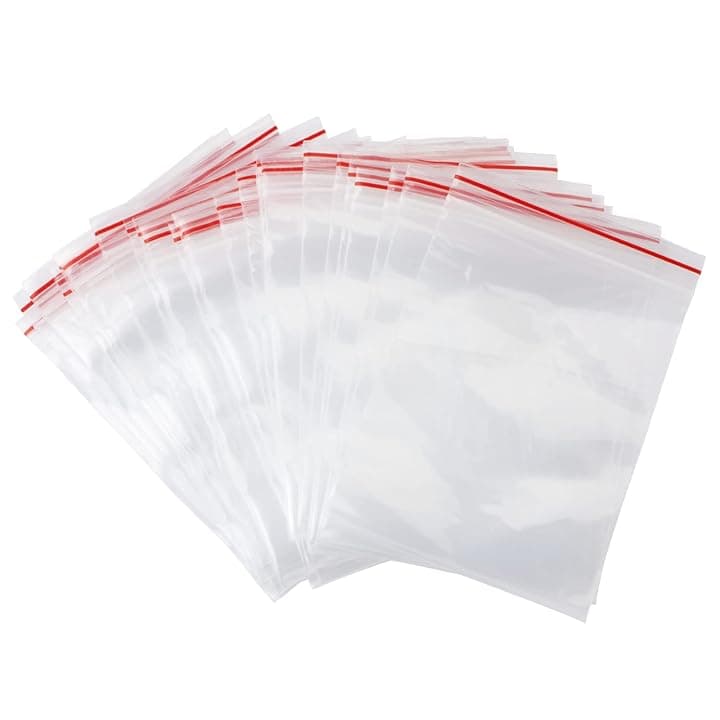 Carehabi 100 sacchetti con zip, richiudibili, trasparente con cerniera, di plastica (10 x 15) Global Recycled Standard