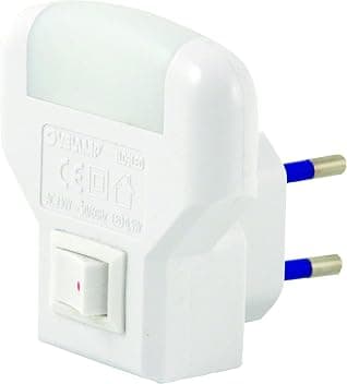 VELAMP - Luce Notturna Bambini e Adulti Bianca Naturale 4000K, Luce Notturna da Presa LED con Interruttore ON/OFF Durevole e Sicura - Adatta a Cameretta, Camera da Letto, Corridoio, Scale, Bagno, 0.5W