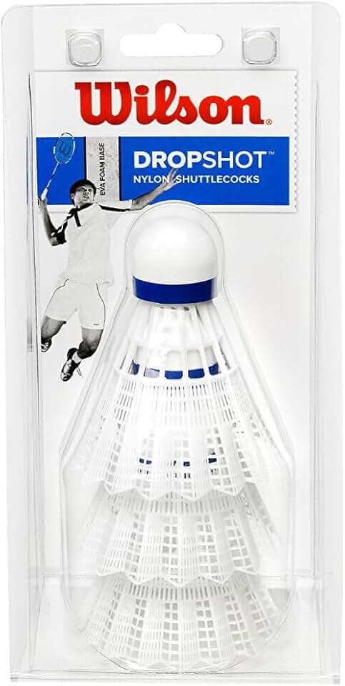 WILSON Dropshot Shuttlecocks, Volani da Badminton, Plastica/Sughero Naturale, Unisex Adulto
