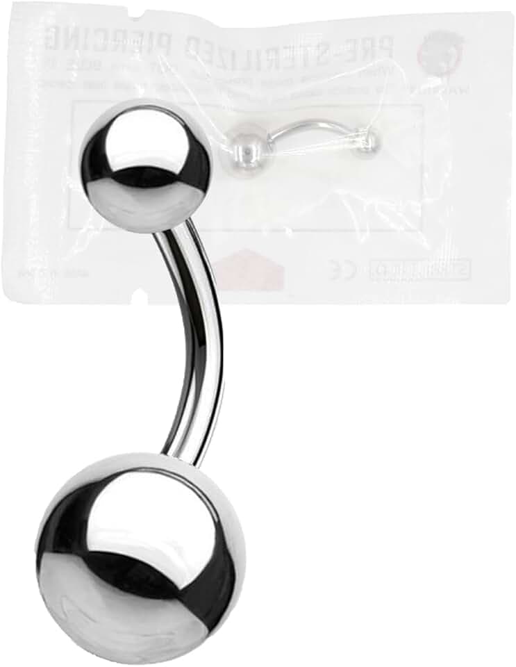 WARRIOR Piercing Ombelico STERILE Acciaio Chirurgico 316 L a Banana Classico Basic