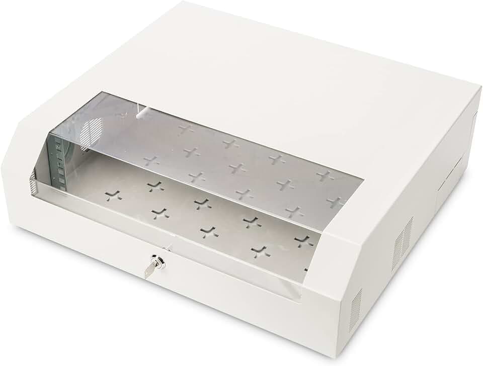 Digitus Armadio Di Rete 19 Pollici 3 U + 2 U - Montaggio Orizzontale A Parete - Compatto - Portata 30 Kg - Grigio