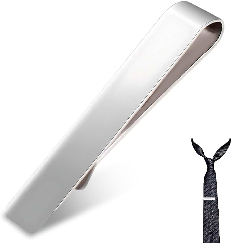 GILWUMO 1 Pezzo - Fermacravatte Classico da Uomo, Accessorio Elegante per Abito, Perfetto per Riunioni di Lavoro, Matrimoni, Feste e Uso Quotidiano