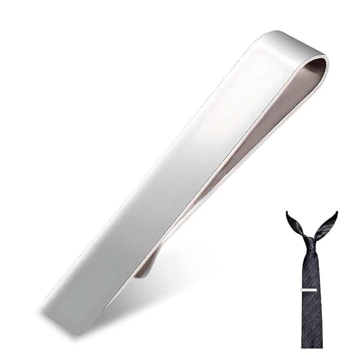 GILWUMO 1 Pezzo - Fermacravatte Classico da Uomo, Accessorio Elegante per Abito, Perfetto per Riunioni di Lavoro, Matrimoni, Feste e Uso Quotidiano