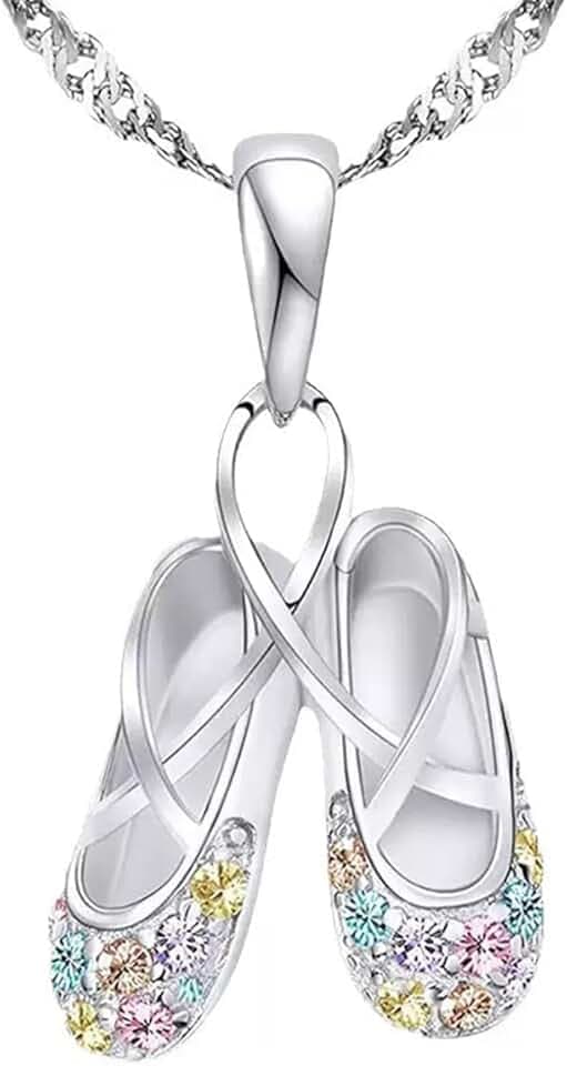 TSUOUKL TSUOUKL Collana in argento 925 con ciondolo a forma di angelo,Pendente Collana con ciondolo a forma di ballerina, per bambine,ragazze,ideale come regalo per la Prima Comunione