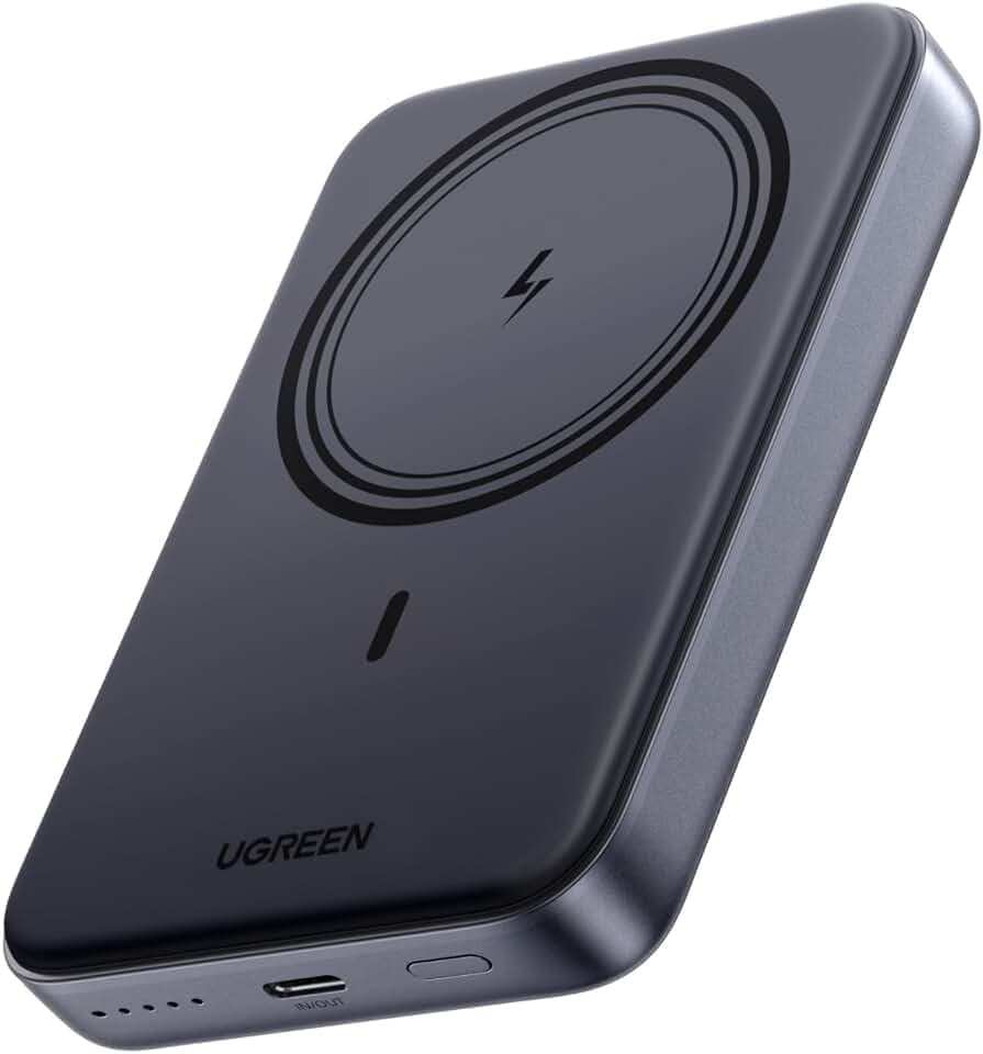 UGREEN Nexode Power Bank Magnetico 10000mAh, Caricatore Portatile Wireless con 20W USB C Ricarica Rapida PD QC 3.0, Compatibile con iPhone 17 Pro Max Air 16 15 14 13 12 Mini Plus Pro Max (Nero) ClimatePartner certified