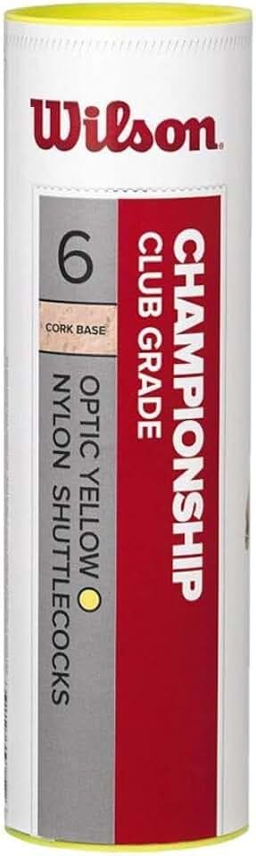 Wilson Championship Volani da Badminton, Confezione da 6, Plastica/Sughero Naturale