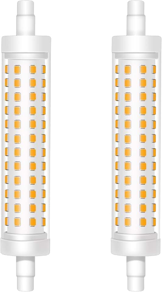 Caldarax Lampadina R7S LED 118MM, Bianco Caldo 3000K, 12W LED R7S Lampadina Lineare J118 Equivalente 120W Lampada Alogena, Non Dimmerabile, 360 Gradi, AC 220V-240V, 1500LM, 2 Pezzi