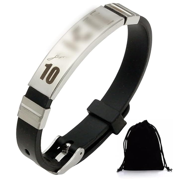 IKOPFLN 1 Pezzi Idee Regalo Ragazzo,Me ssi Braccialetto di Calcio Basketball per Ragazzi, Regali Compleanno Natale per Figli, Nipoti, Regalo Ragazzo 8 9 10 11 12 13 Anni Maschio Bracciale Bambino
