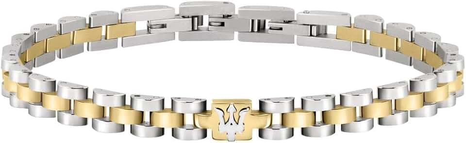 Maserati Jewels Bracciale Uomo, 21 cm, in Acciaio, PVD - JM320AST08