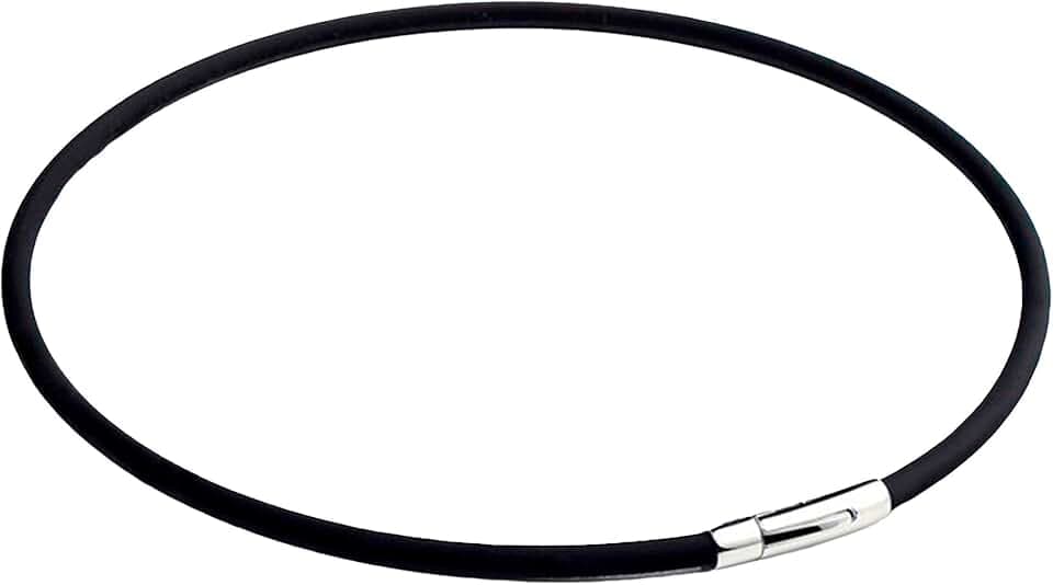 Lola & Gala Catena di Cuoio per Collana Uomo e Donna | Vera Pelle Liscia | Chiusura in Acciaio Inossidabile Easy Click | Cordoncino Nero da 3 mm per Pendenti | Varie Misure…