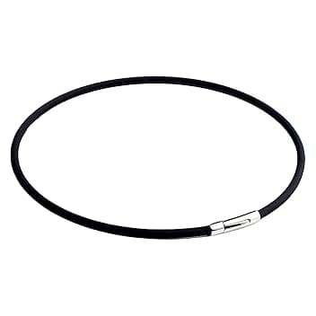 Lola & Gala Catena di Cuoio per Collana Uomo e Donna | Vera Pelle Liscia | Chiusura in Acciaio Inossidabile Easy Click | Cordoncino Nero da 3 mm per Pendenti | Varie Misure…