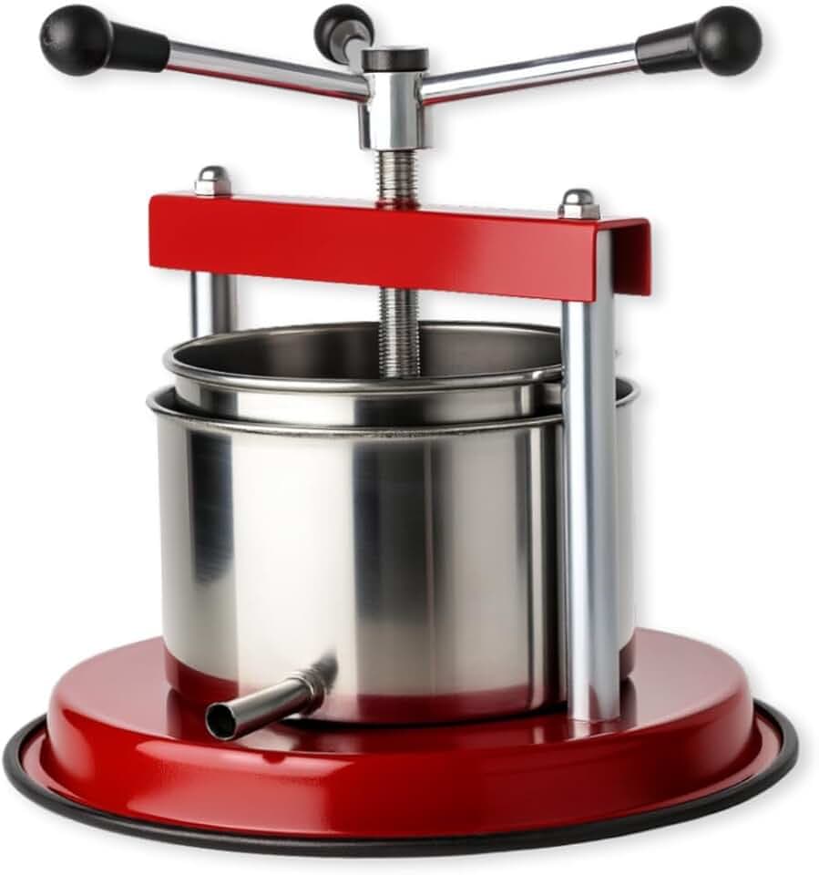 Virsus Torchietto in acciaio inox con diametro pari a 12 cm, capacità 2,5 Litri, pressa premitutto per alimenti, melanzane, liquore, vino, frutta, verdura, mirto, Made in Italy