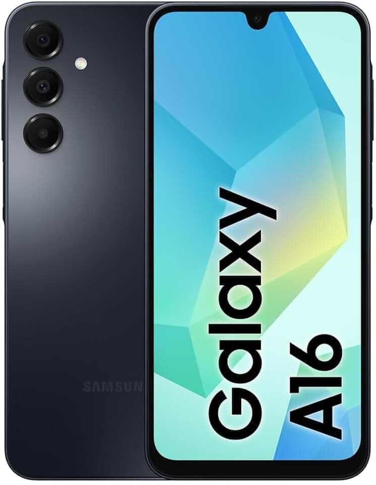 Samsung Galaxy A16 Smartphone Android 14, Display Super AMOLED 6.7" FHD+, 4GB RAM, 128GB, Batteria 5.000 mAh, Resistenza IP54, memoria espandibile fino a 1.5TB, Black [Versione Italiana]