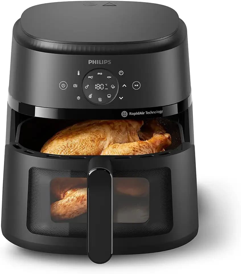 Philips Airfryer Serie 2000 – Friggitrice 6,2L Con Finestrella di cottura, RapidAir, 13 Modalità di Cottura, 90% di Grassi in Meno, Facile da Pulire, Touchscreen, Risparmio Energetico (NA230/00)