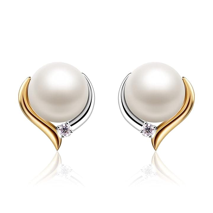 Jewlldeen Orecchini da Donna Argento 925 con Perle Cuore Regali di Gioielli Regalo per Donna/Mogli/sorelle
